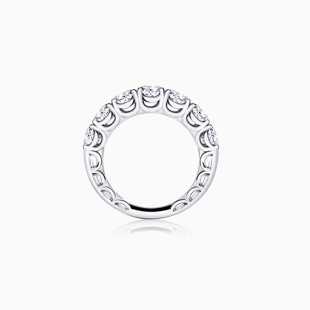 Brilliant Round Cut GIA Diamond Eternity Ring - 4.30mm