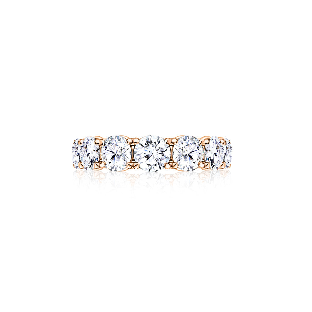 Brilliant Round Cut GIA Diamond Eternity Ring - 4.30mm