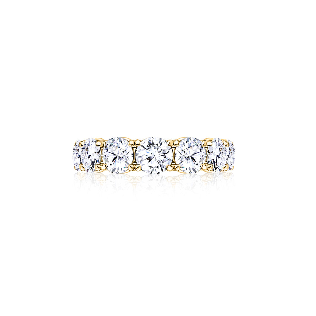 Yellow Gold, Engagement Ring, Diamonds, Natural Diamonds, GIA Certified Diamonds, Round Brilliant Cut Diamonds, Eternity Ring, Diamond Eternity Ring