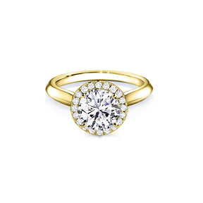 Modern Brilliant Cut Diamond Halo Engagement Ring