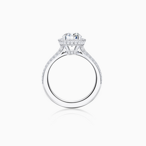 Brilliant Cut Split Band Diamond Engagement Ring