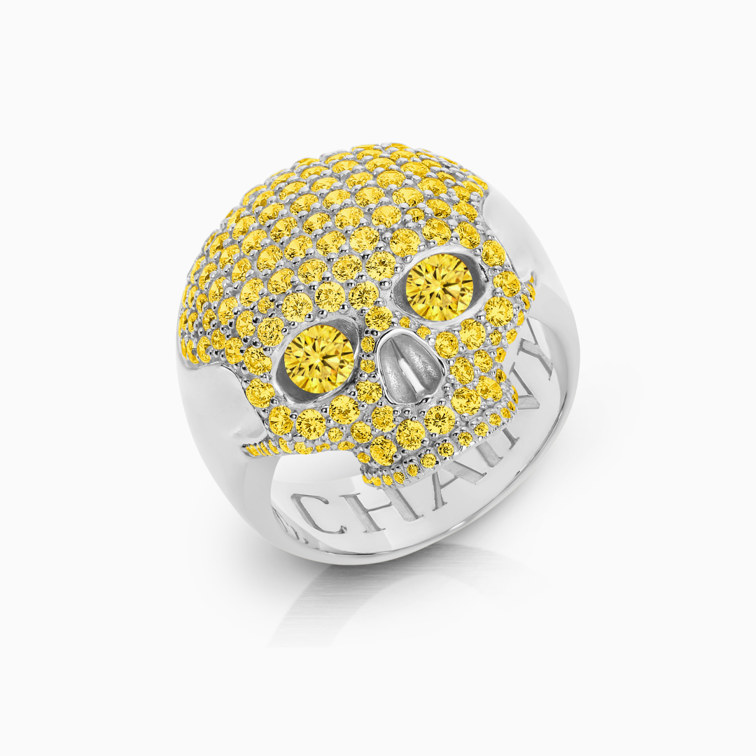 Savage Skull Ring Pave Stones