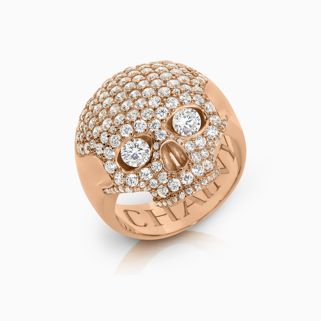 Savage Skull Ring Pave Stones