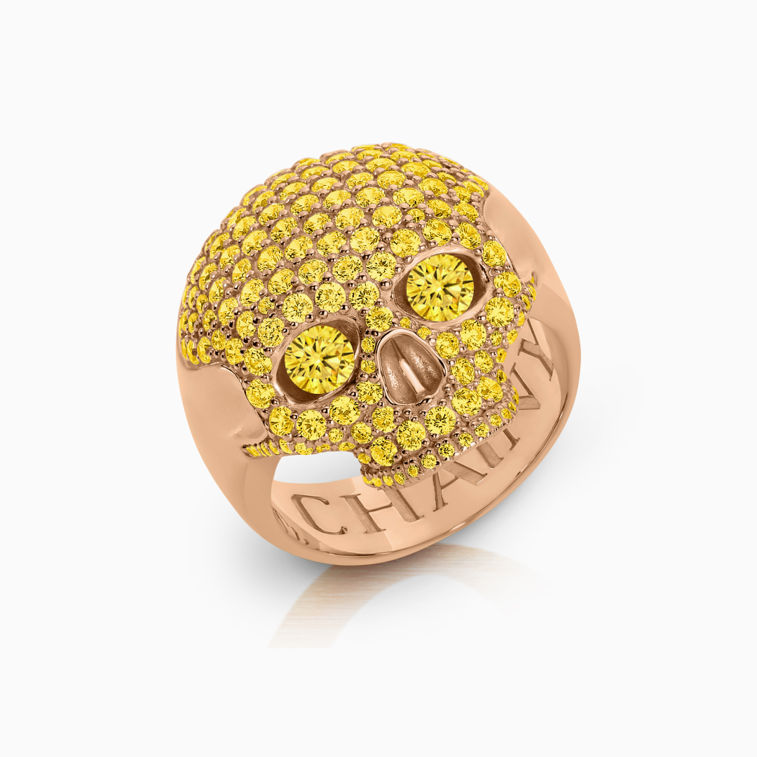 Savage Skull Ring Pave Stones