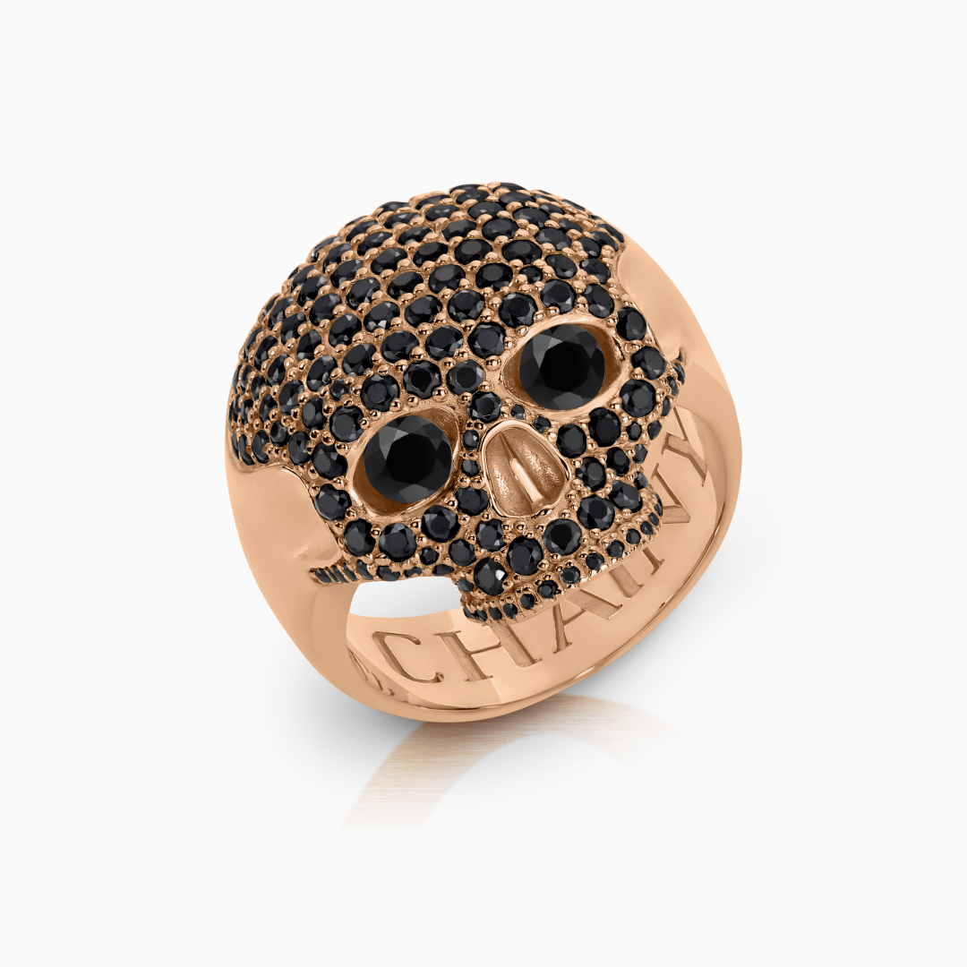 Savage Skull Ring Pave Stones