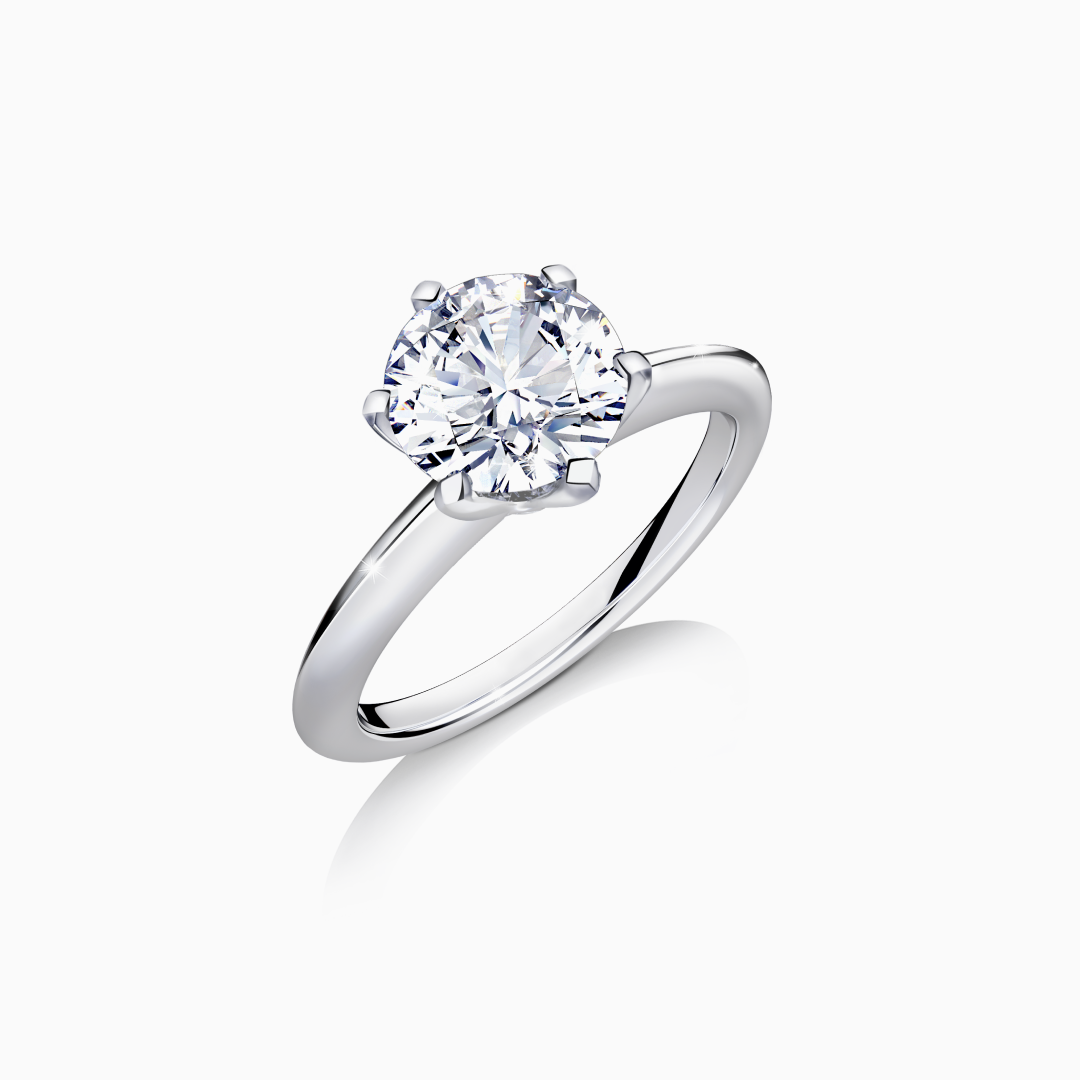 Modern Brilliant Cut Solitaire Engagement Ring